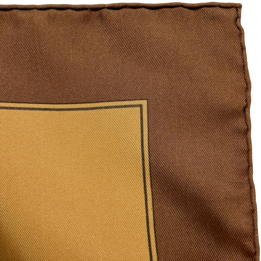 close up of twill on hermes silk scarf