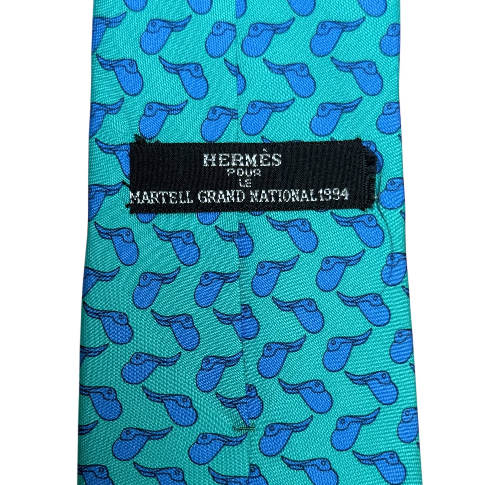 Rare Hermes Silk Tie 1994 Martell Grand National Horse Race Necktie