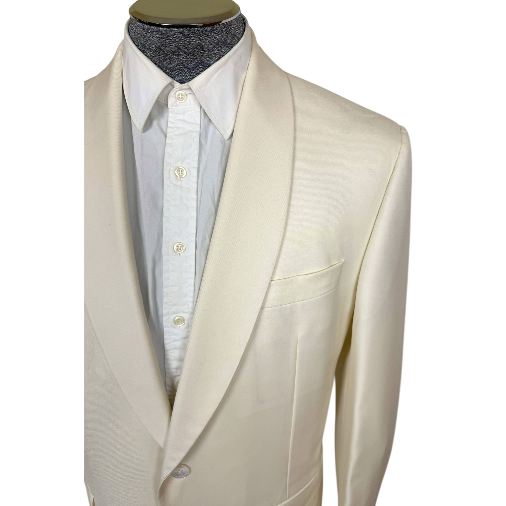Hickey Freeman Off-White Dinner Jacket Made in USA Size 44 Regular