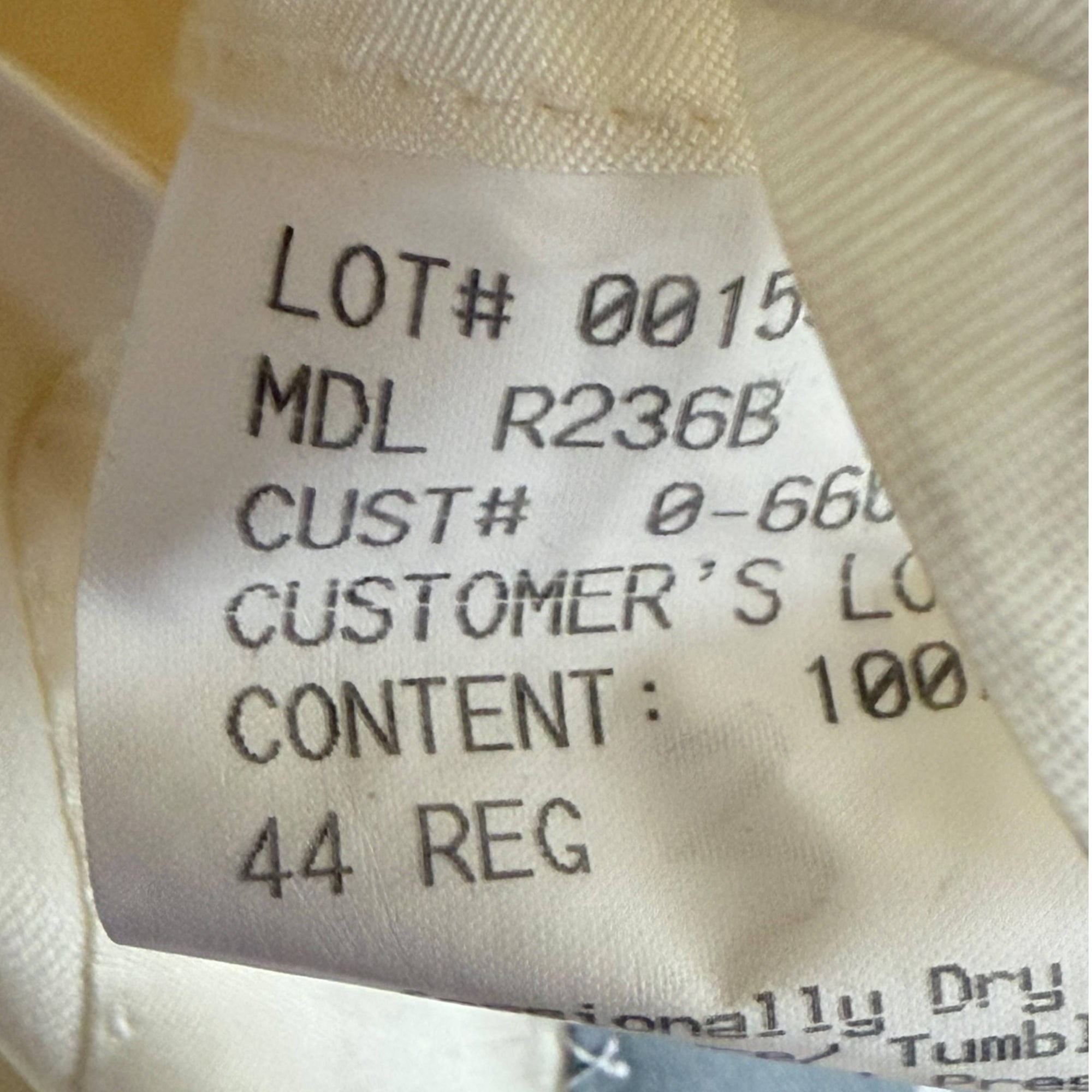 Hickey Freeman Off-White Dinner Jacket Made in USA Size 44 Regular