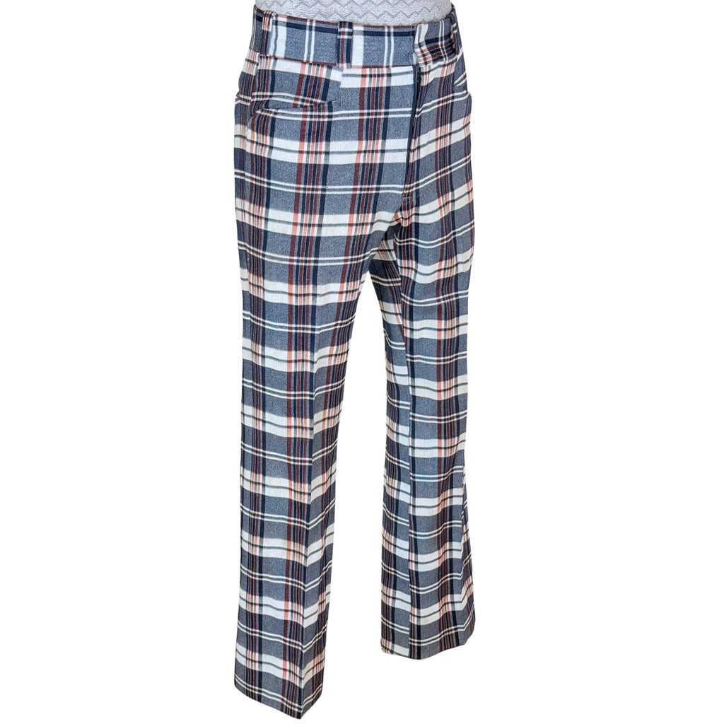 Early 1970s Plaid Pants by Hickok Polyester Blend 32” Waist