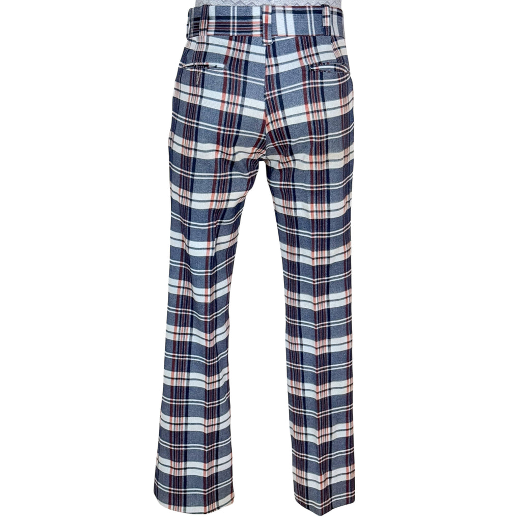 Early 1970s Plaid Pants by Hickok Polyester Blend 32” Waist