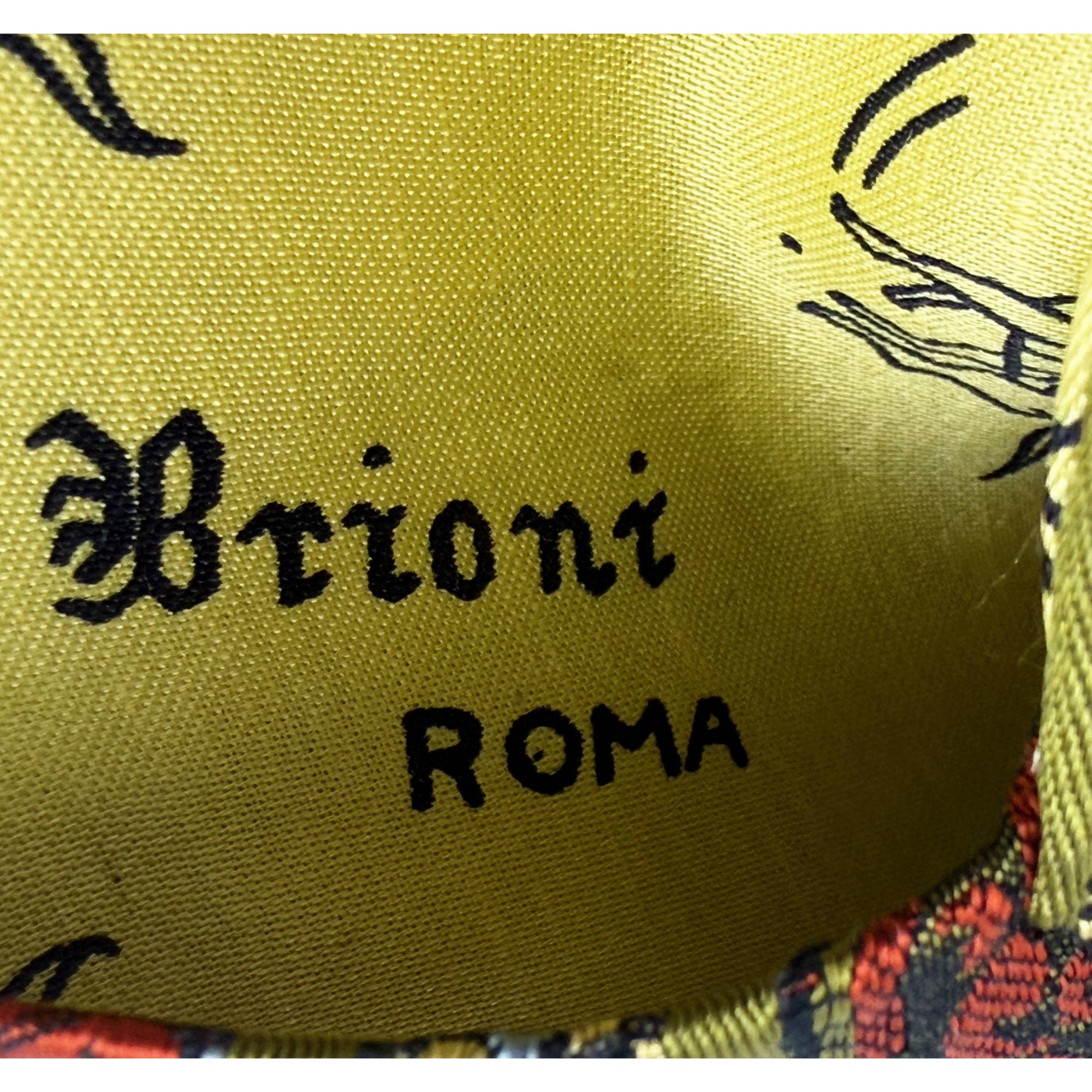 brioni roma printed tie lining
