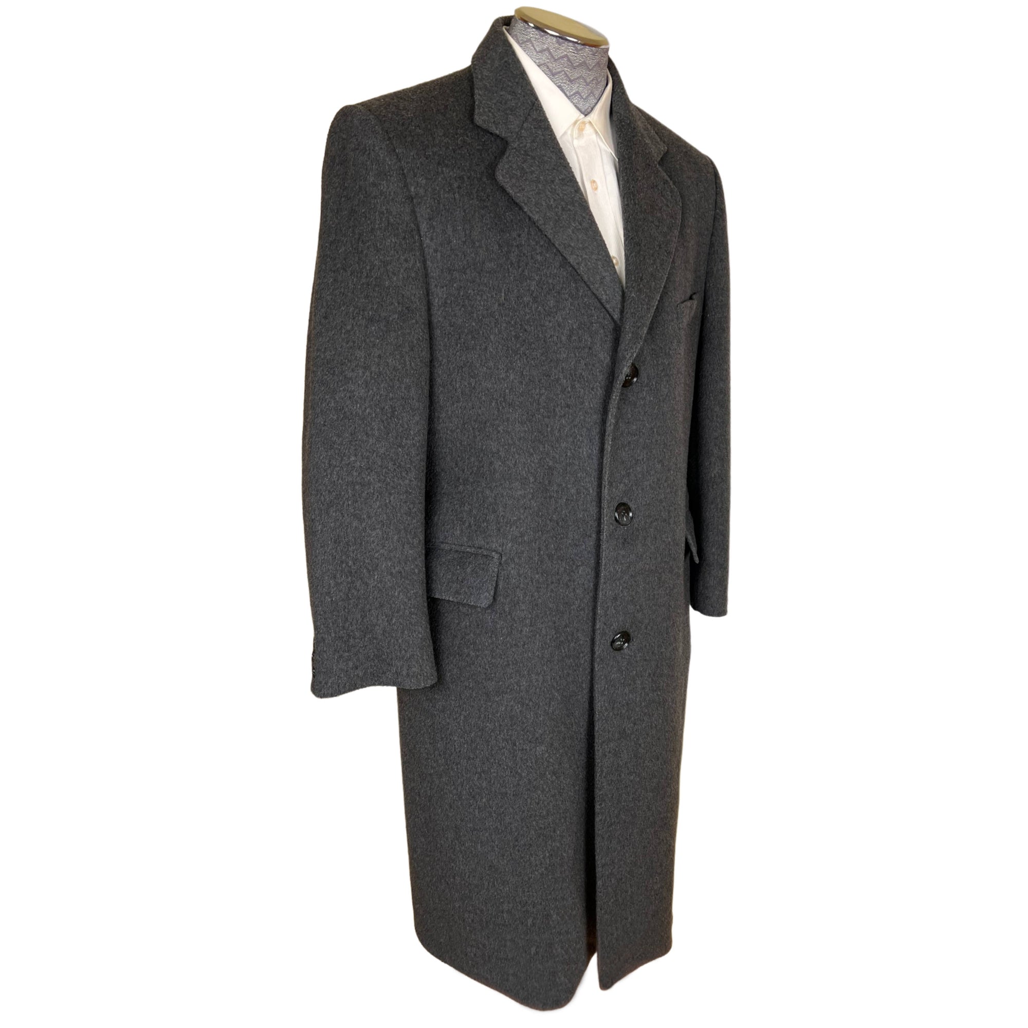 1970s Vintage Mens Overcoat English Pure Wool Holt Renfrew