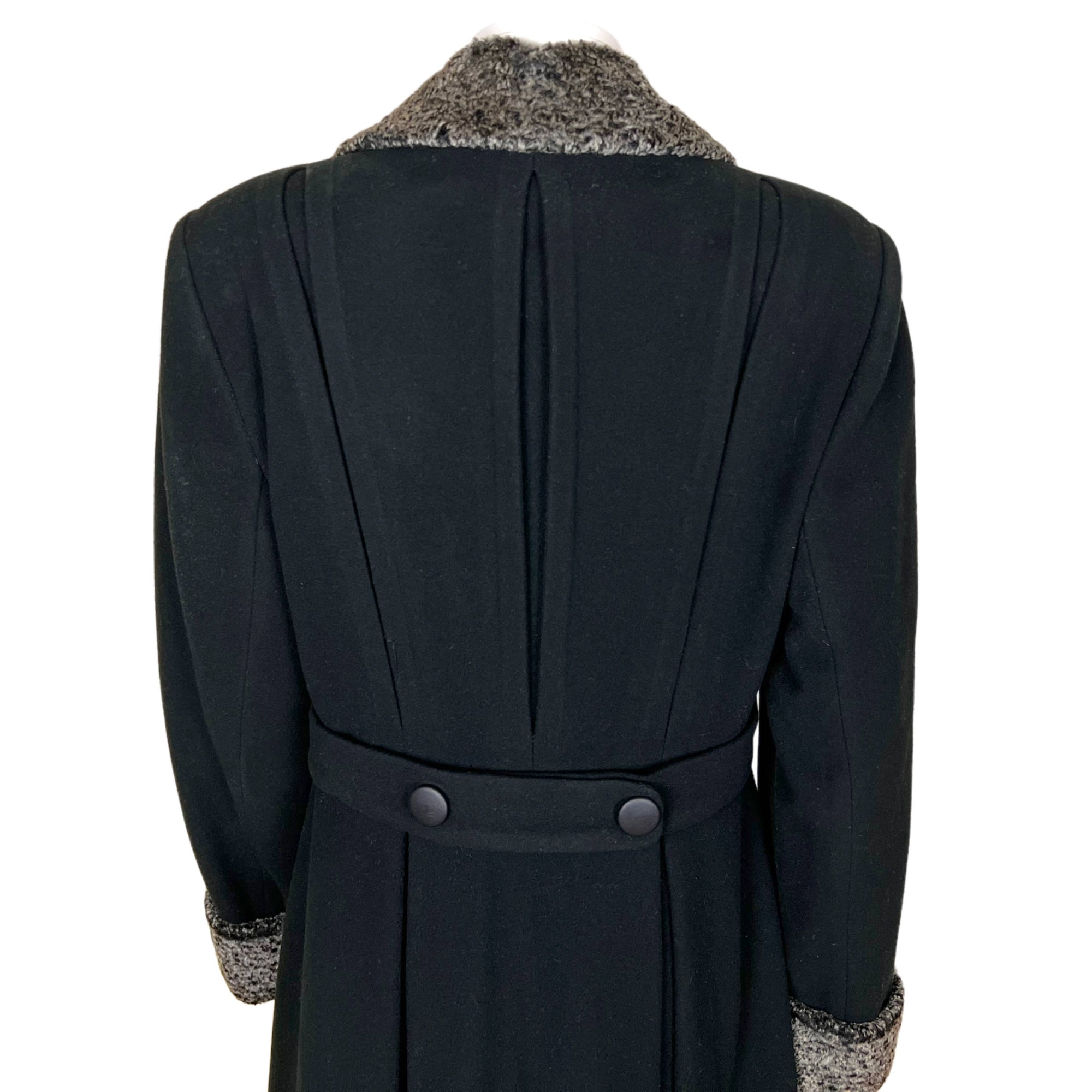 Vintage 1970s Ladies Coat Holt Renfrew Overcoat Wool Blend M