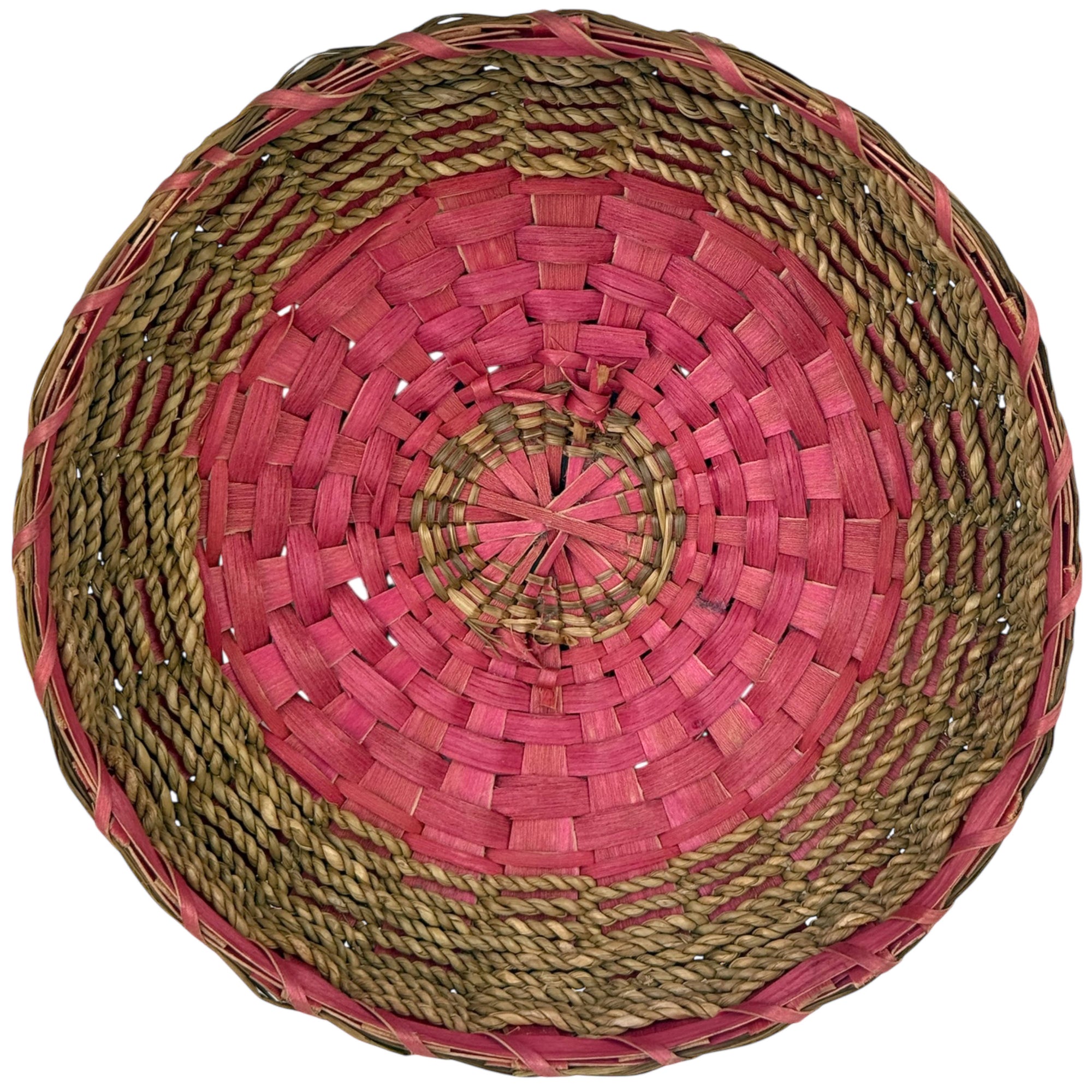 Vintage 1930s Native American Lidded Basket Ash & Sweetgrass Passamaquoddy Penobscot Wabanaki