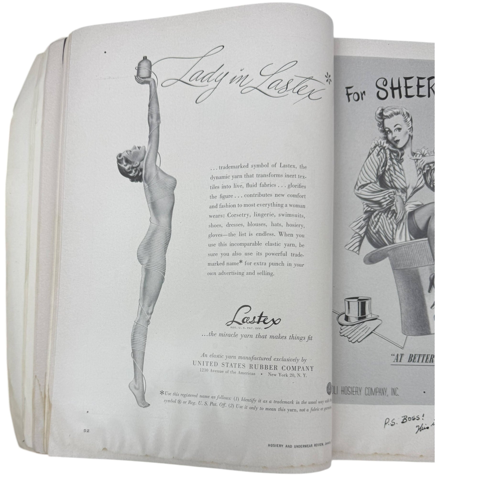 January 1950 Hosiery Buyers Issue, Hosiery and Underwear Review Magazine Nylons Trade Mag