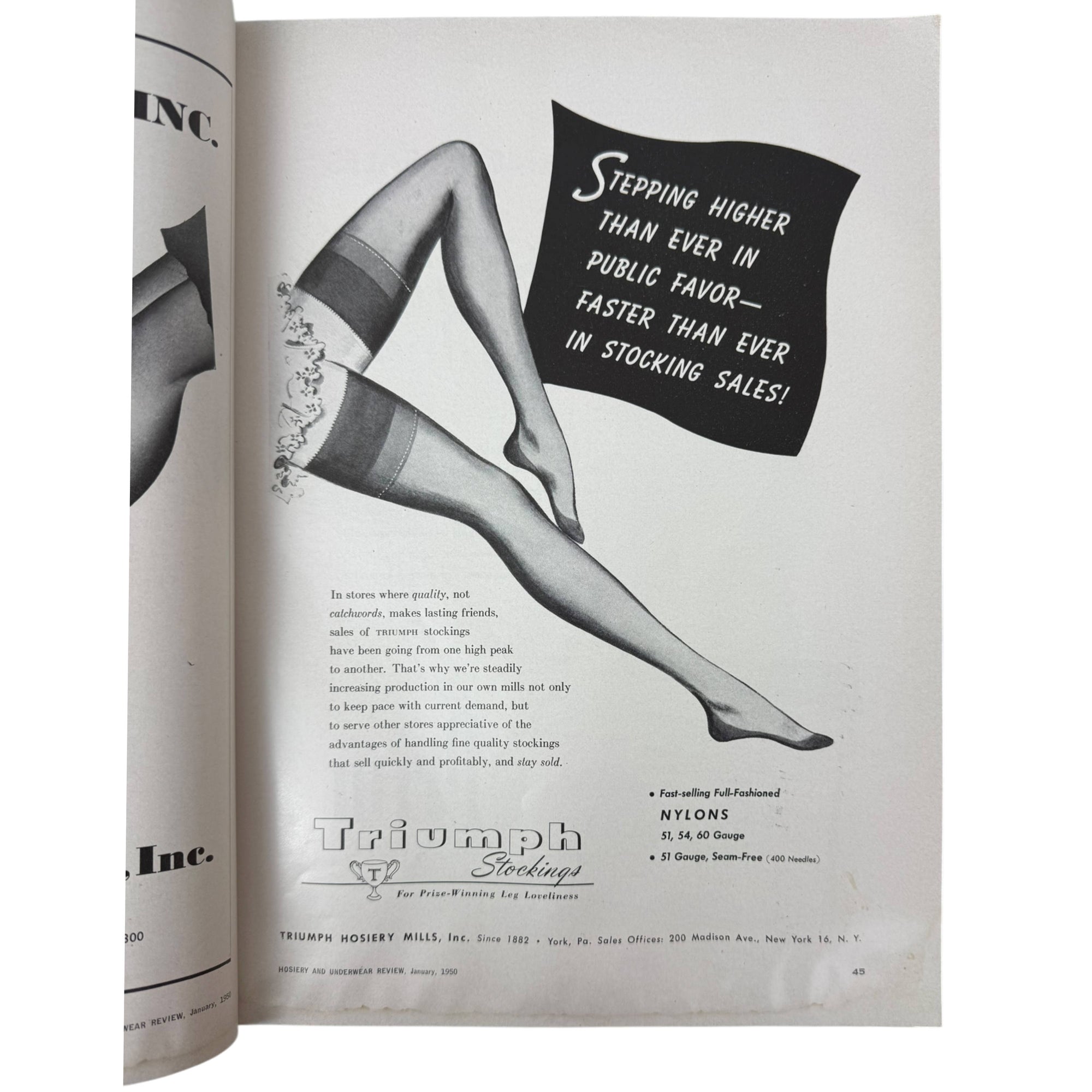 January 1950 Hosiery Buyers Issue, Hosiery and Underwear Review Magazine Nylons Trade Mag