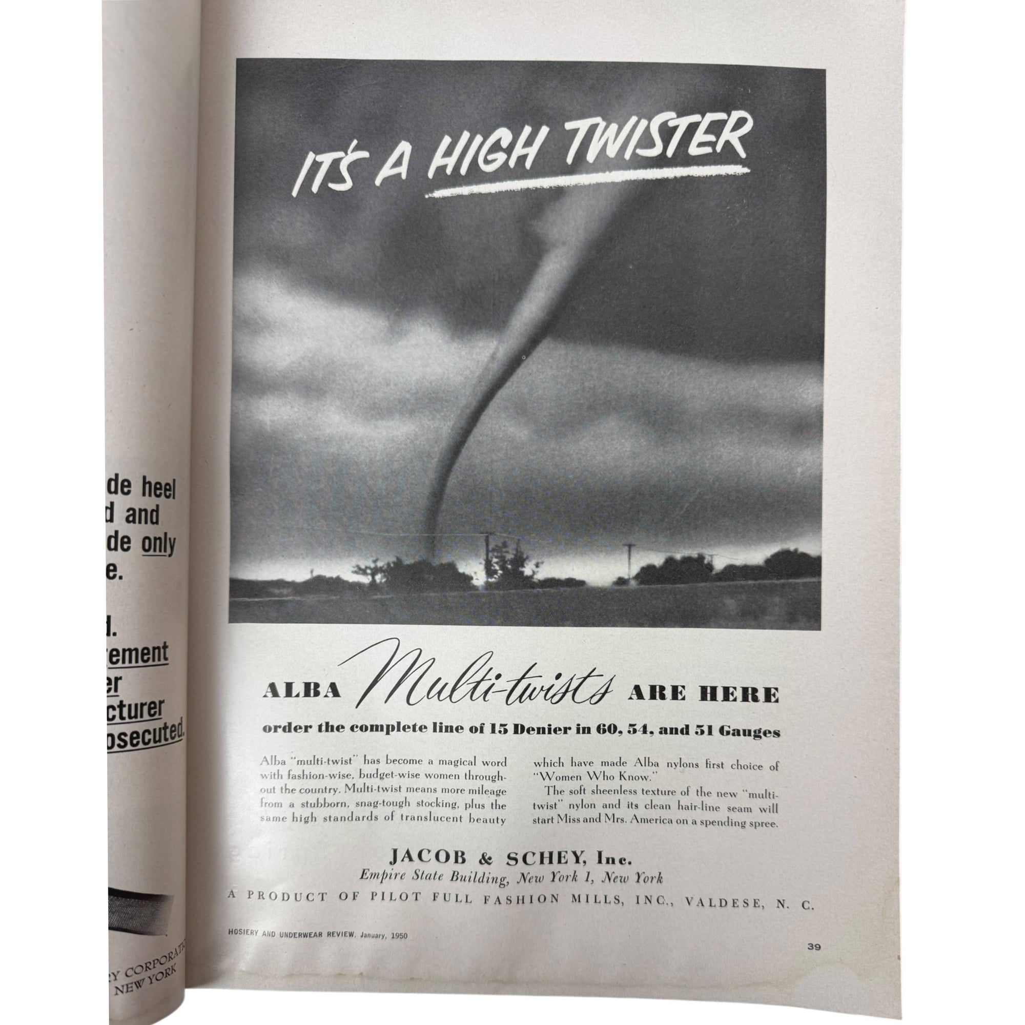 January 1950 Hosiery Buyers Issue, Hosiery and Underwear Review Magazine Nylons Trade Mag