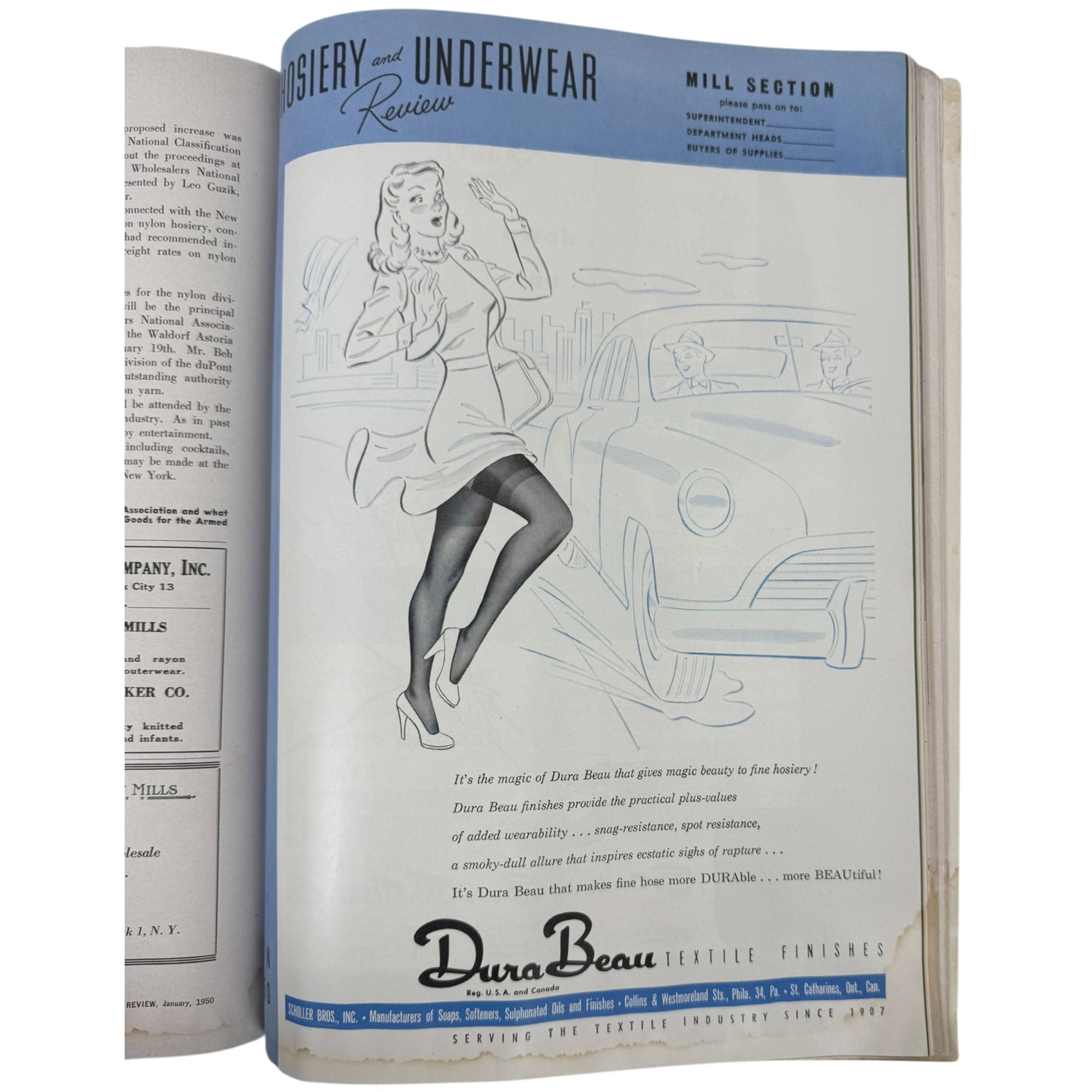 January 1950 Hosiery Buyers Issue, Hosiery and Underwear Review Magazine Nylons Trade Mag