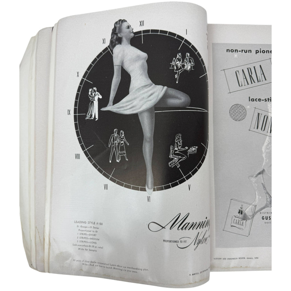 January 1950 Hosiery Buyers Issue, Hosiery and Underwear Review Magazine Nylons Trade Mag