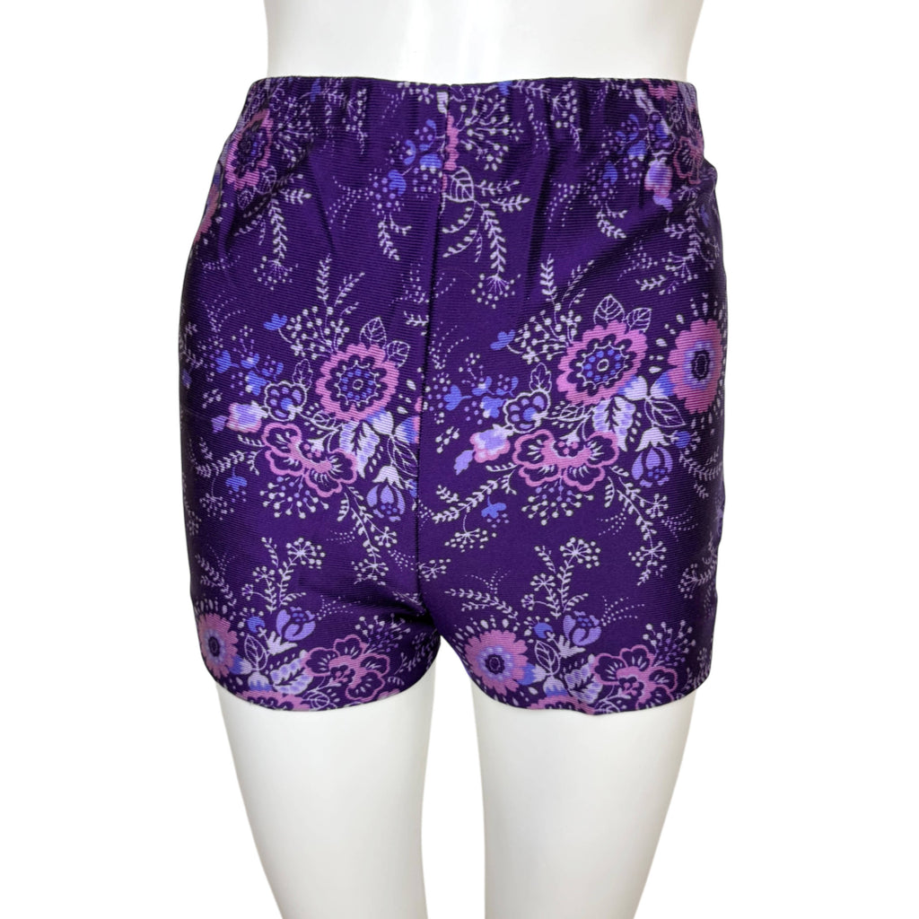 Vintage 1970s Hot Pants Set with Maxi Dress w Hood Size S