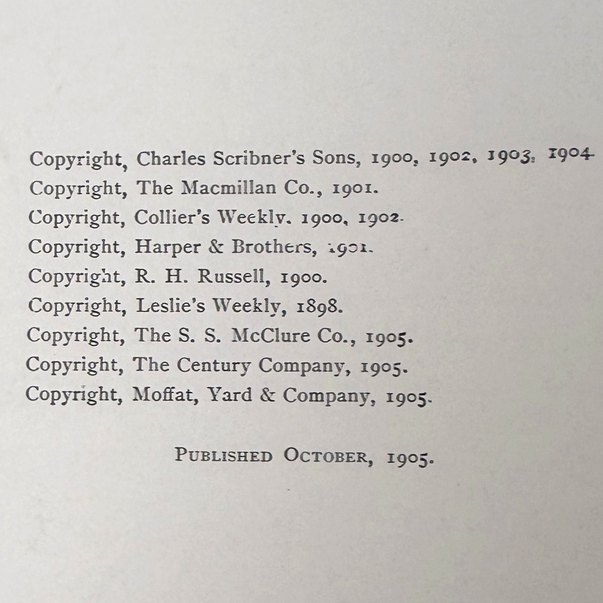 copyright page
