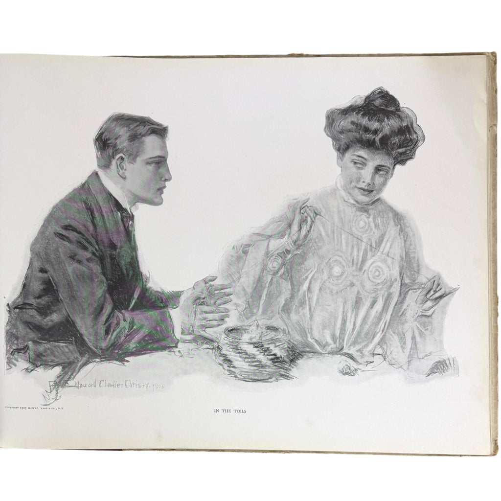 b&w illustration by howard chandler christy