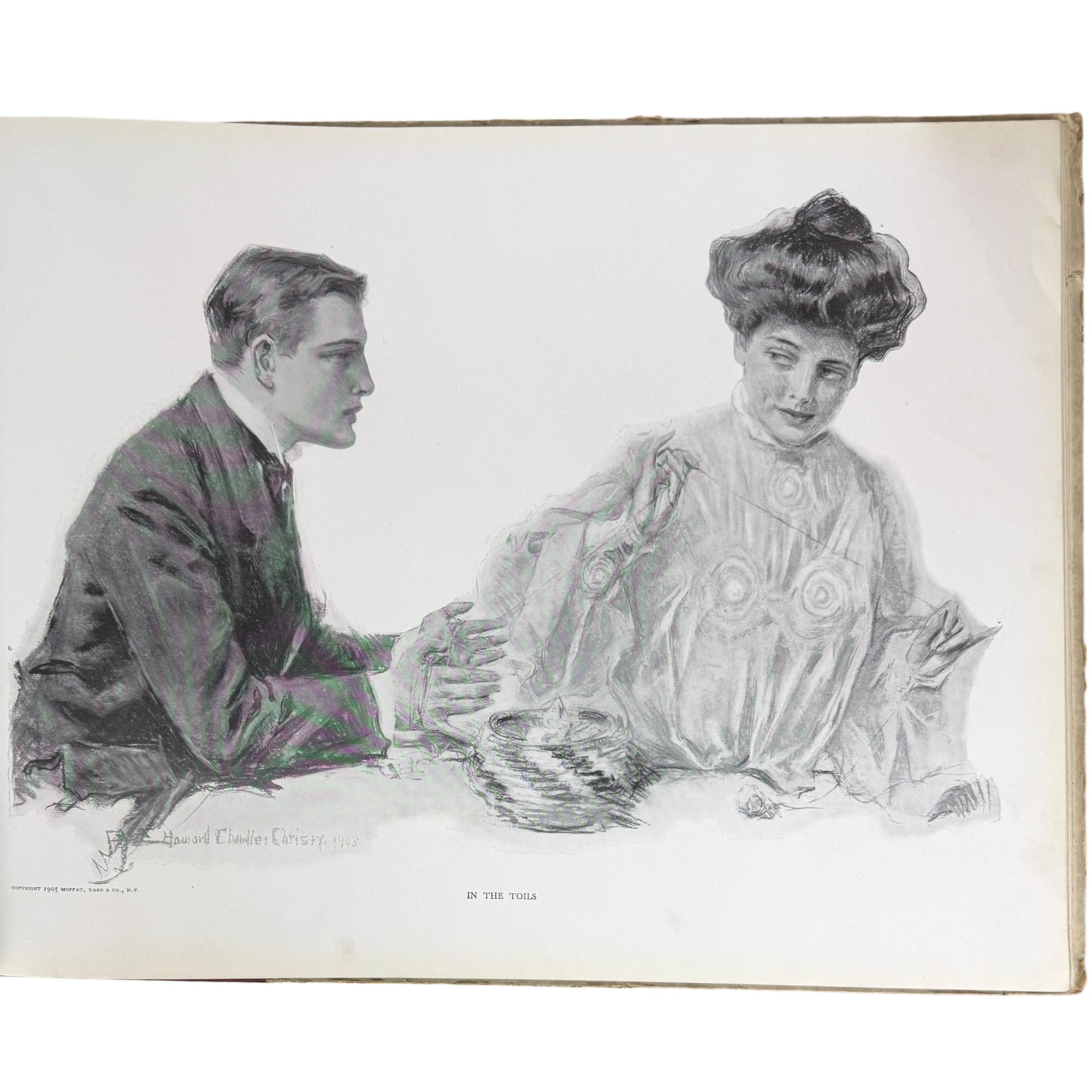 b&w illustration by howard chandler christy