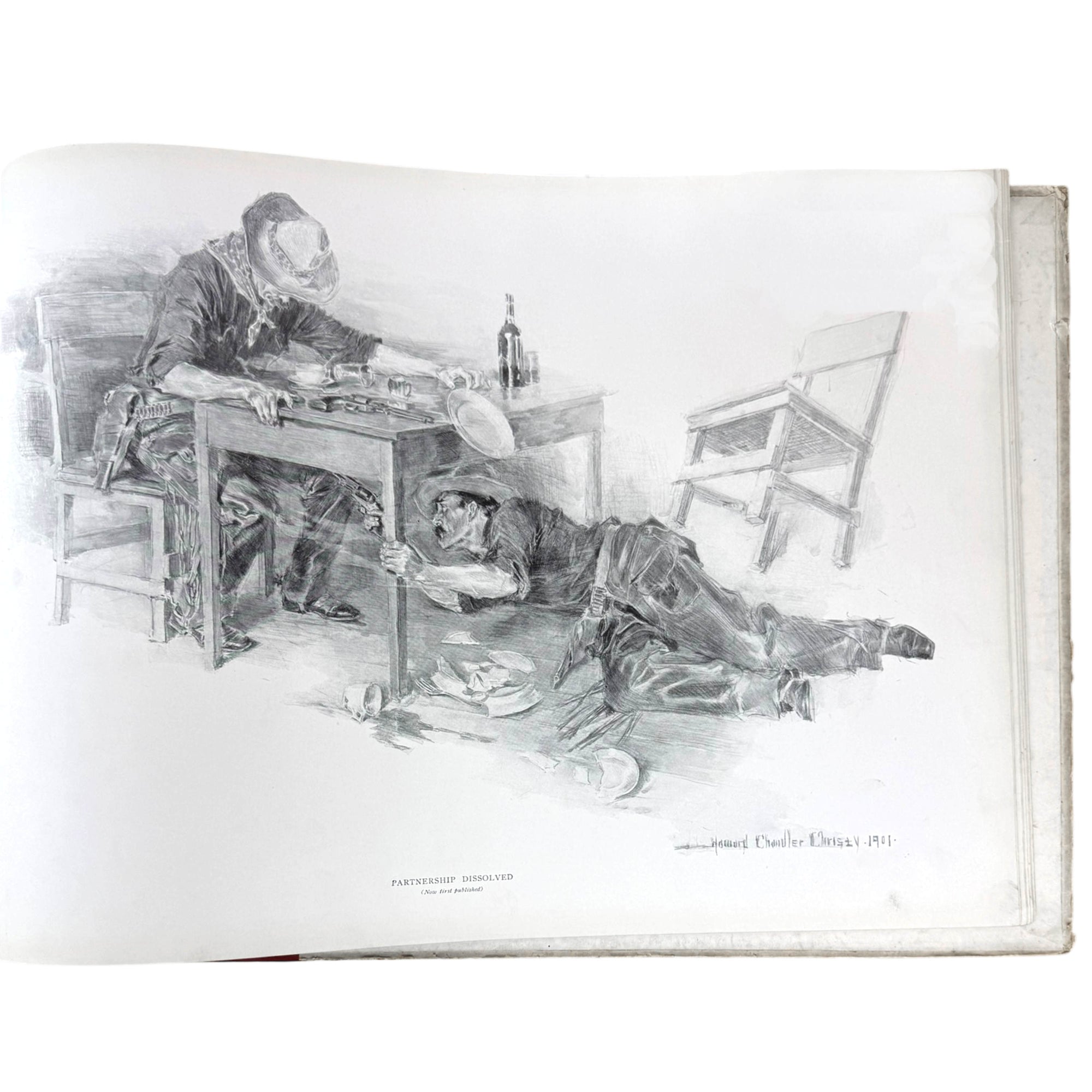 partnership dissolved illustration by howard chandler christy