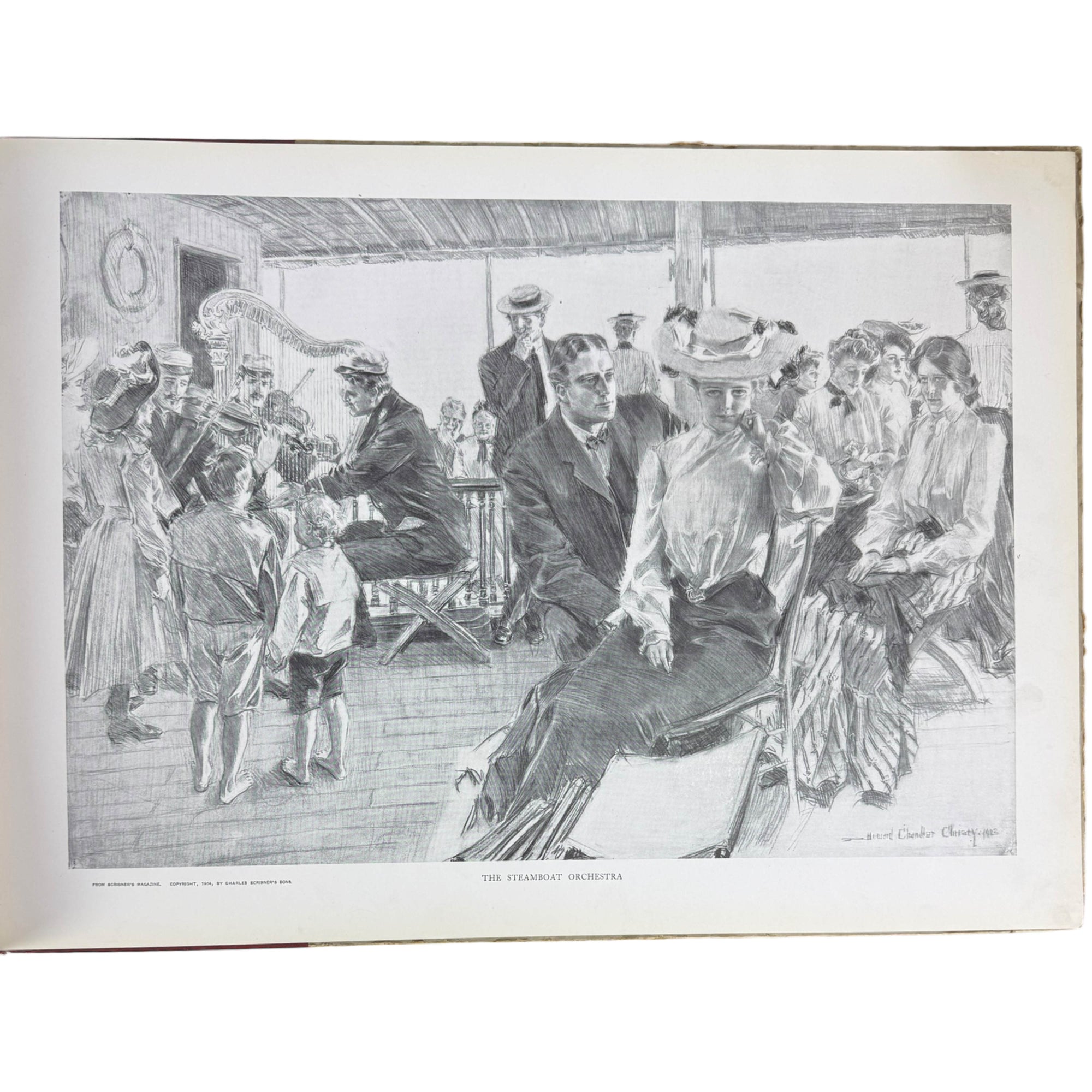 steamboat orchestra illustration by howard chandler christy