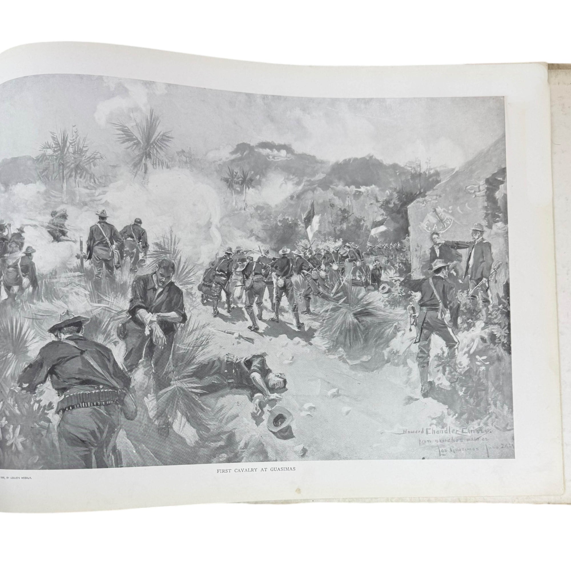 first cavalry at guasimas illustration by howard chandler christy