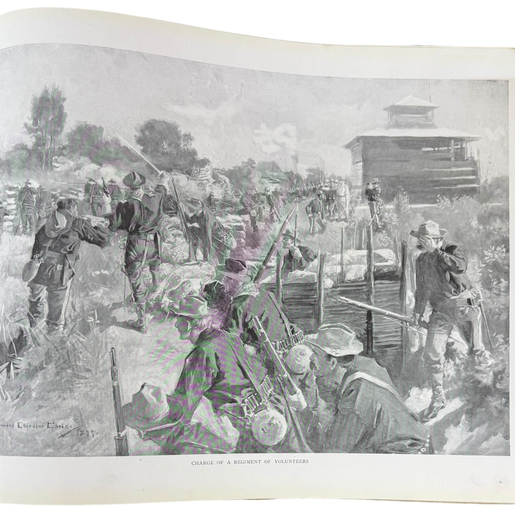 charge of a regiment of volunteers military illustration by howard chandler christy