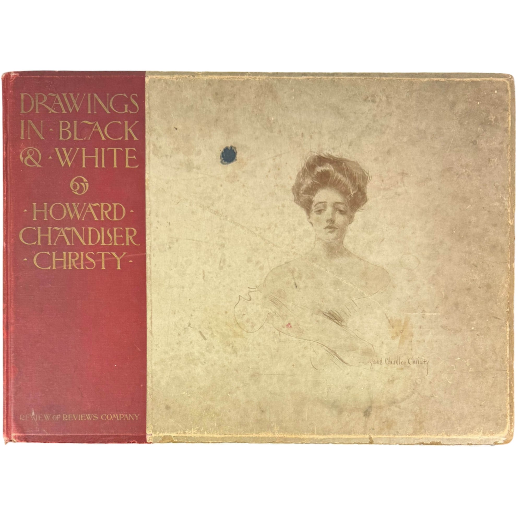 Vintage 1905 Howard Chandler Christy Drawings in Black and White Art Portfolio Book