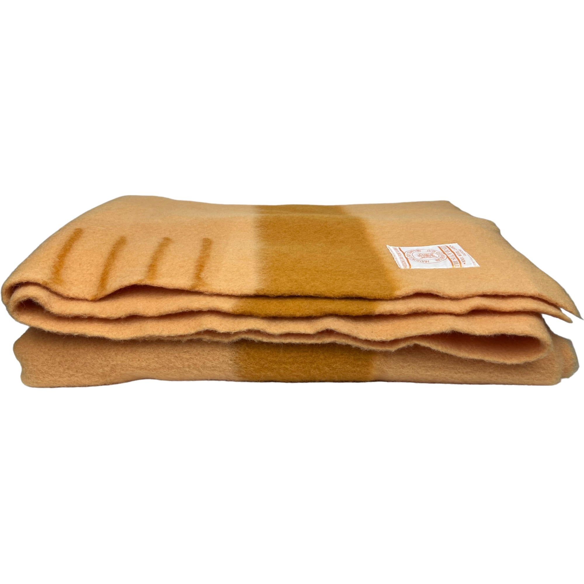 1970s Vintage Hudsons Bay Blanket Gold Wool 4 pt