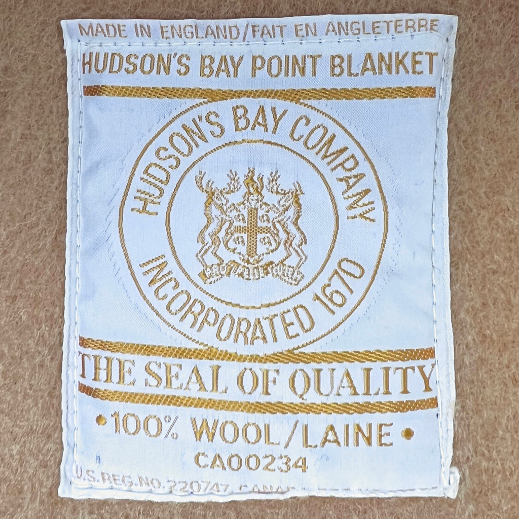 1970s Vintage Hudsons Bay Blanket Gold Wool 4 pt