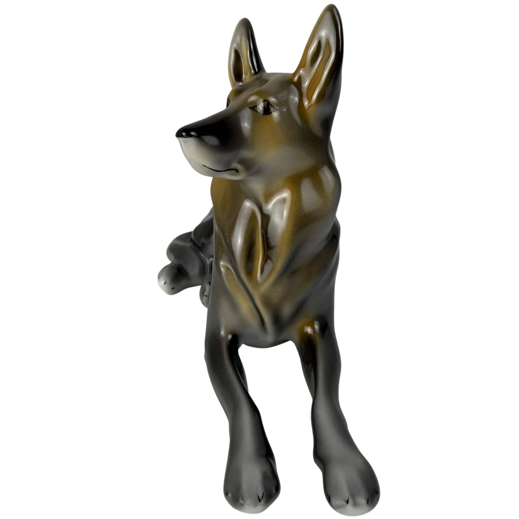 German Shepherd Dog Porcelain Figurine 