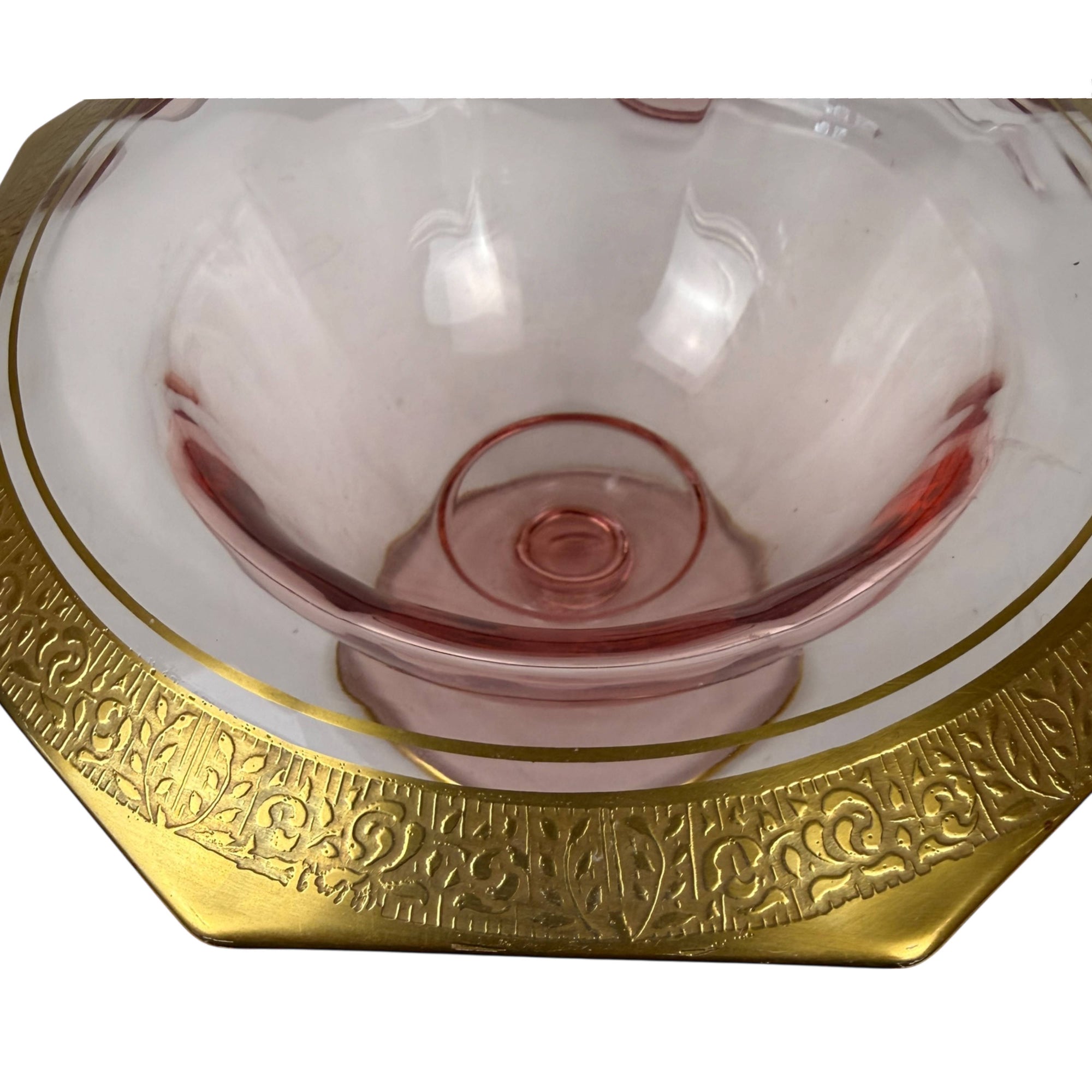 close up etch of art deco Mayonnaise Set 