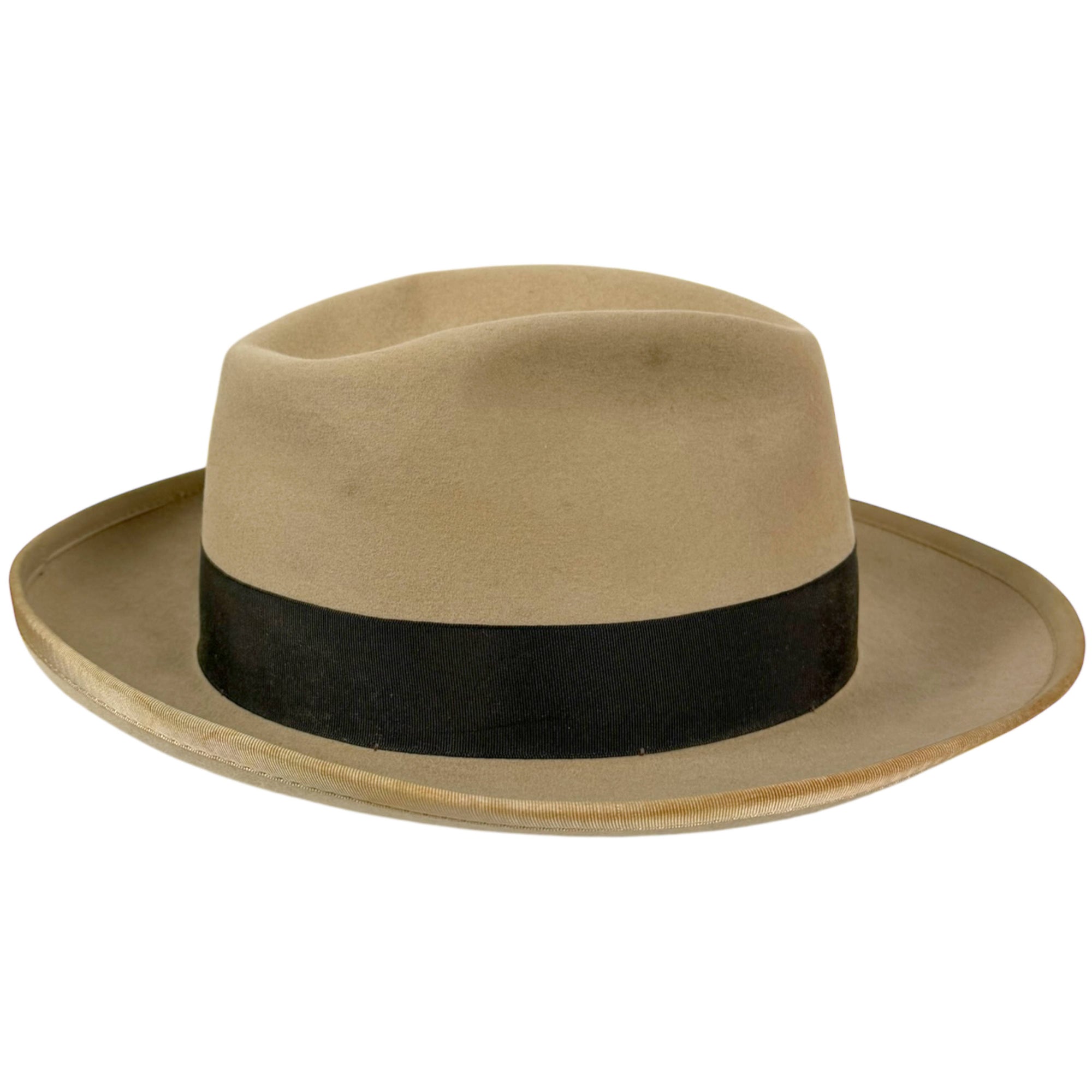 side view of Vintage Imperial Stetson Fedora Hat 