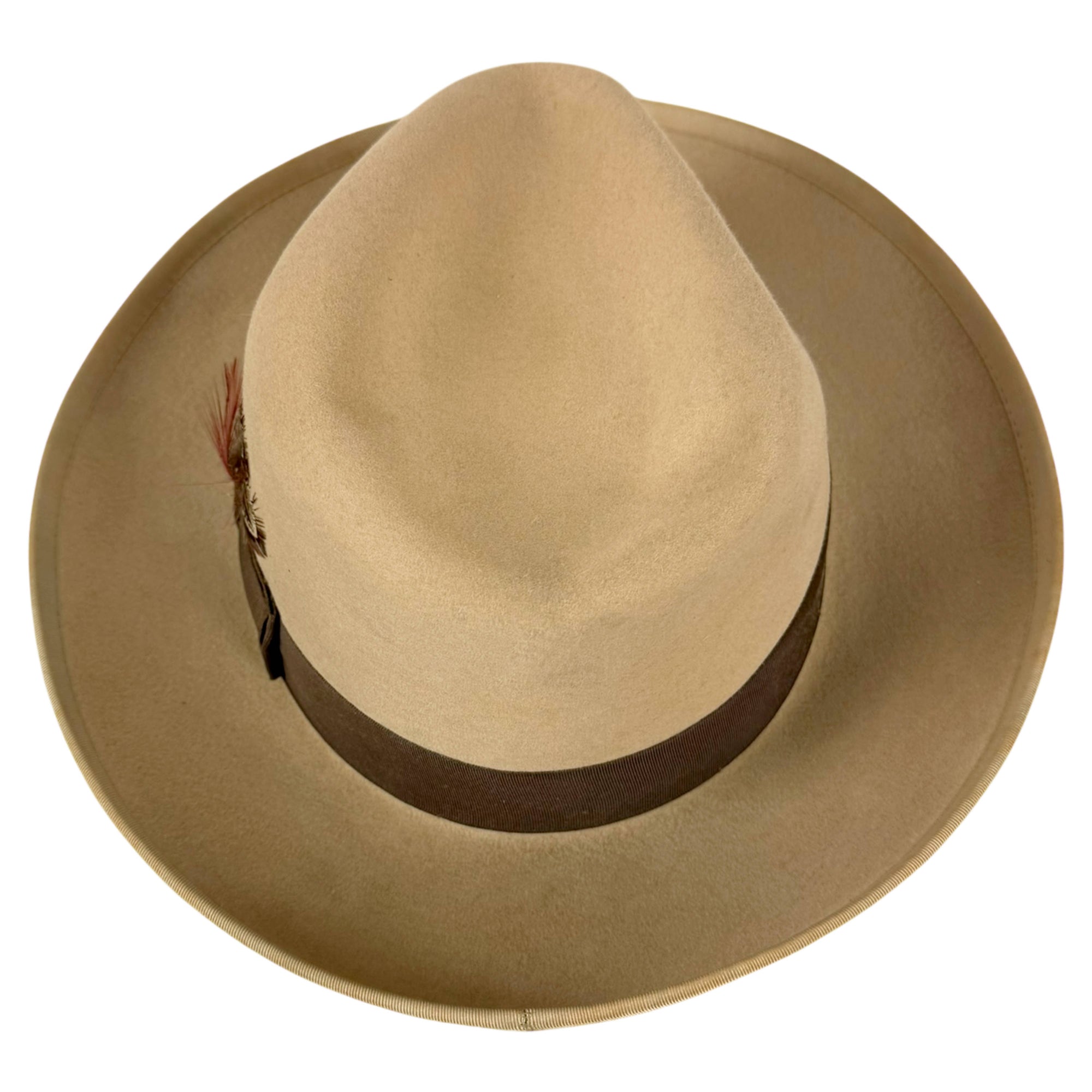 top view of Vintage Imperial Stetson Fedora Hat