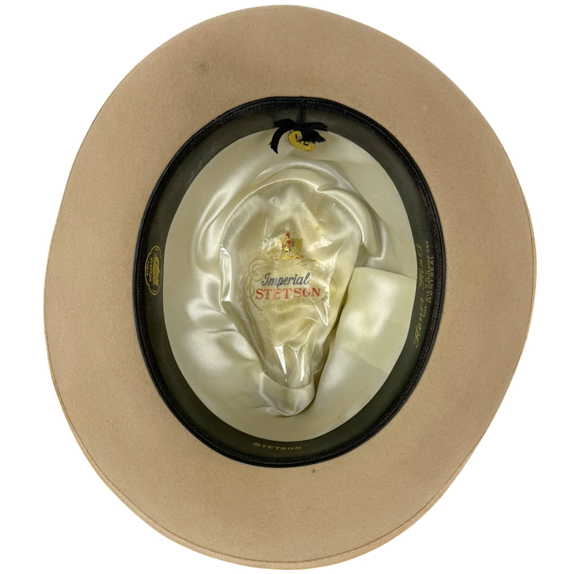 interior of Vintage Imperial Stetson Fedora Hat 
