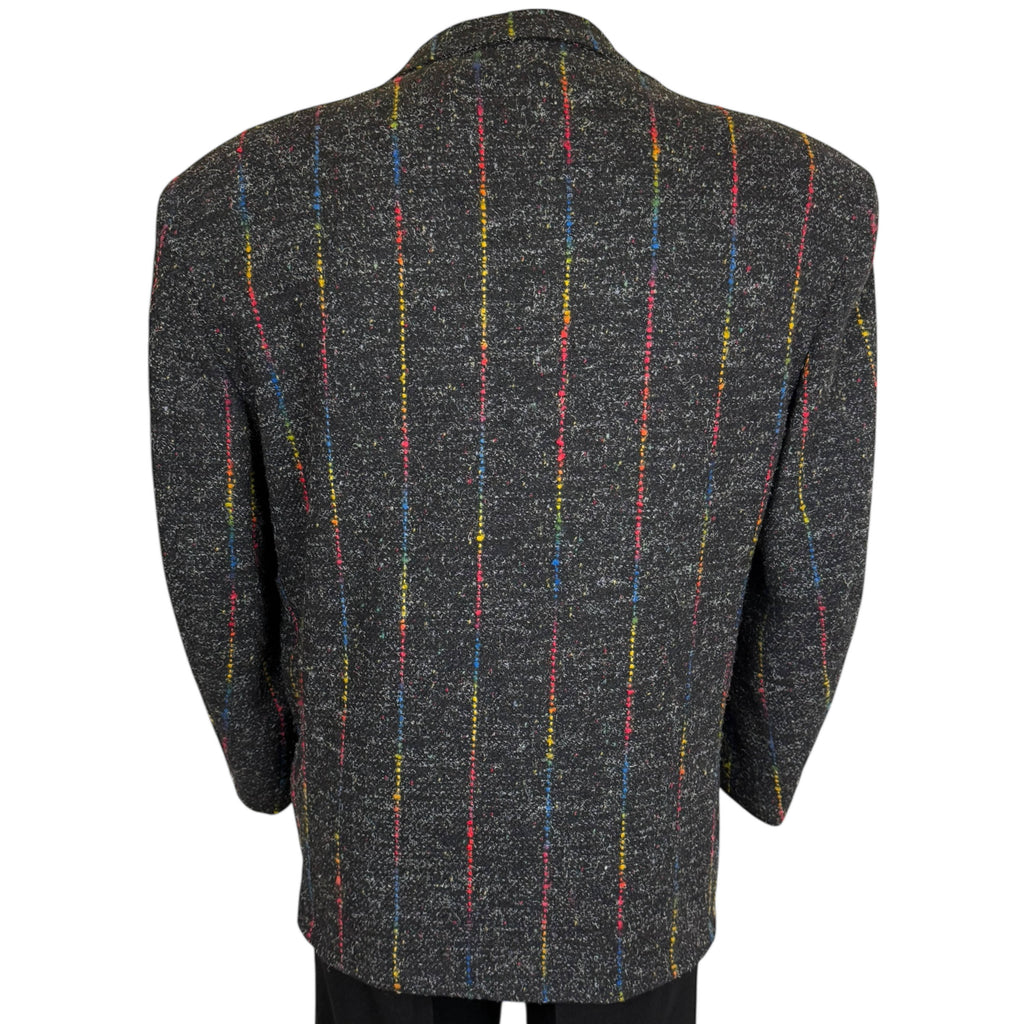 Vintage 1980s Men’s Jacket Boxy Fit w Padded Shoulders Sz L