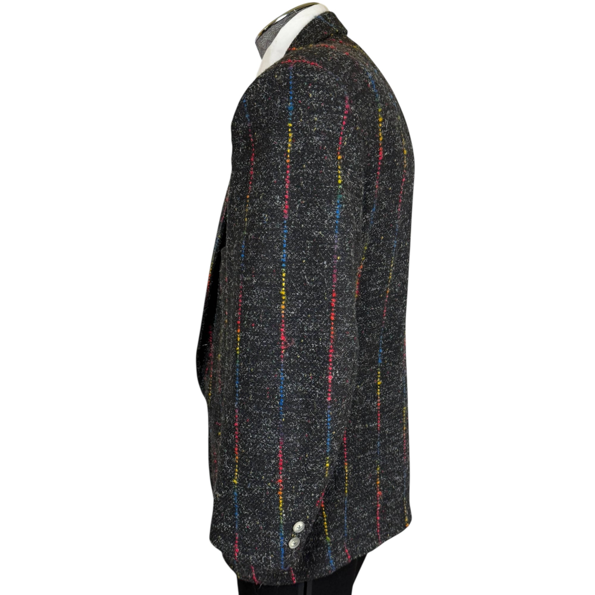 Vintage 1980s Men’s Jacket Boxy Fit w Padded Shoulders Sz L