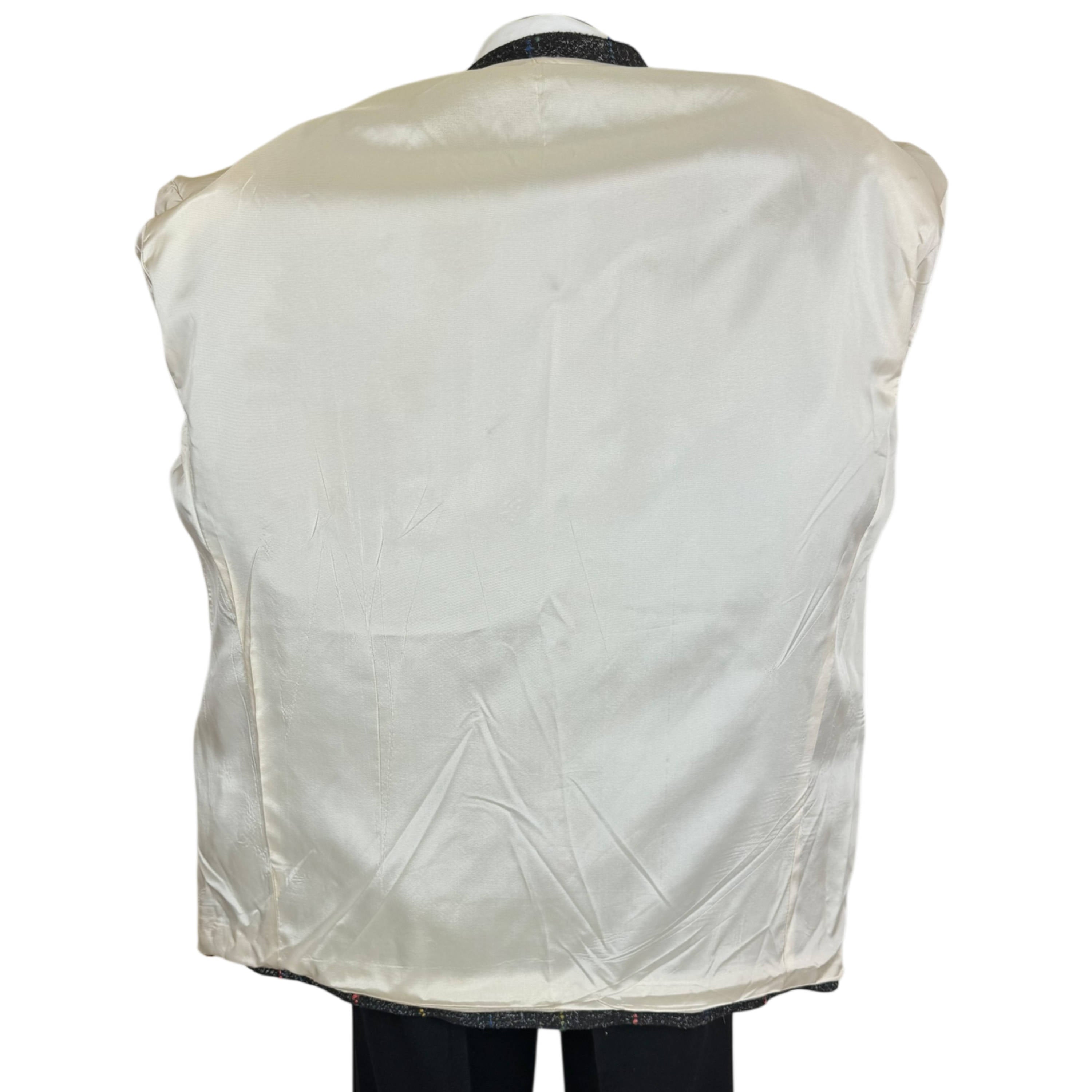 Vintage 1980s Men's Jacket Boxy Fit w Padded Shoulders Sz L
