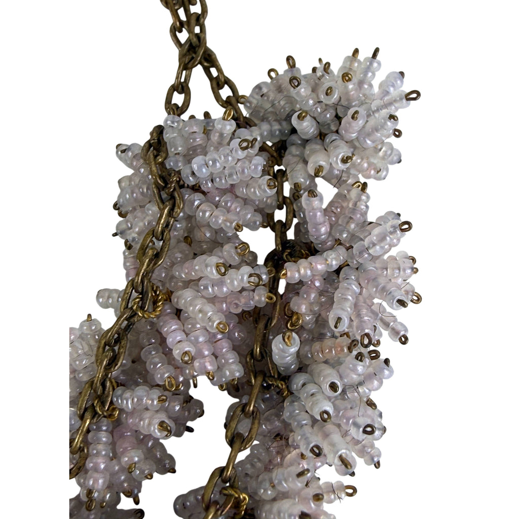 1920s glass bead necklace with individually wired bead clusters