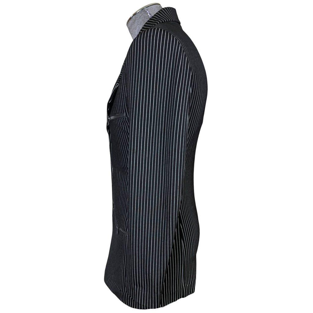 Vintage 1990s Issey Miyake Men’s Blazer Pinstripe Stretch Jacket Made in Japan Size M