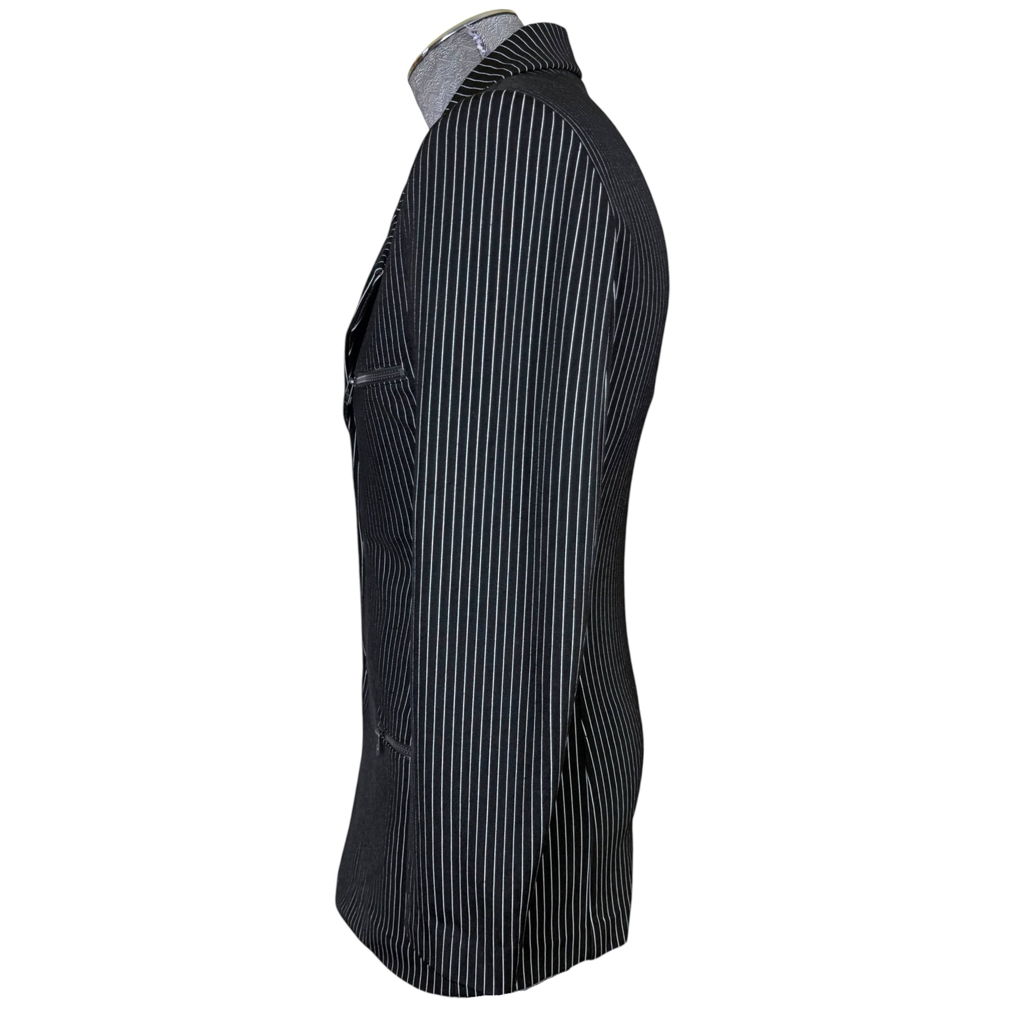 Vintage 1990s Issey Miyake Men’s Blazer Pinstripe Stretch Jacket Made in Japan Size M