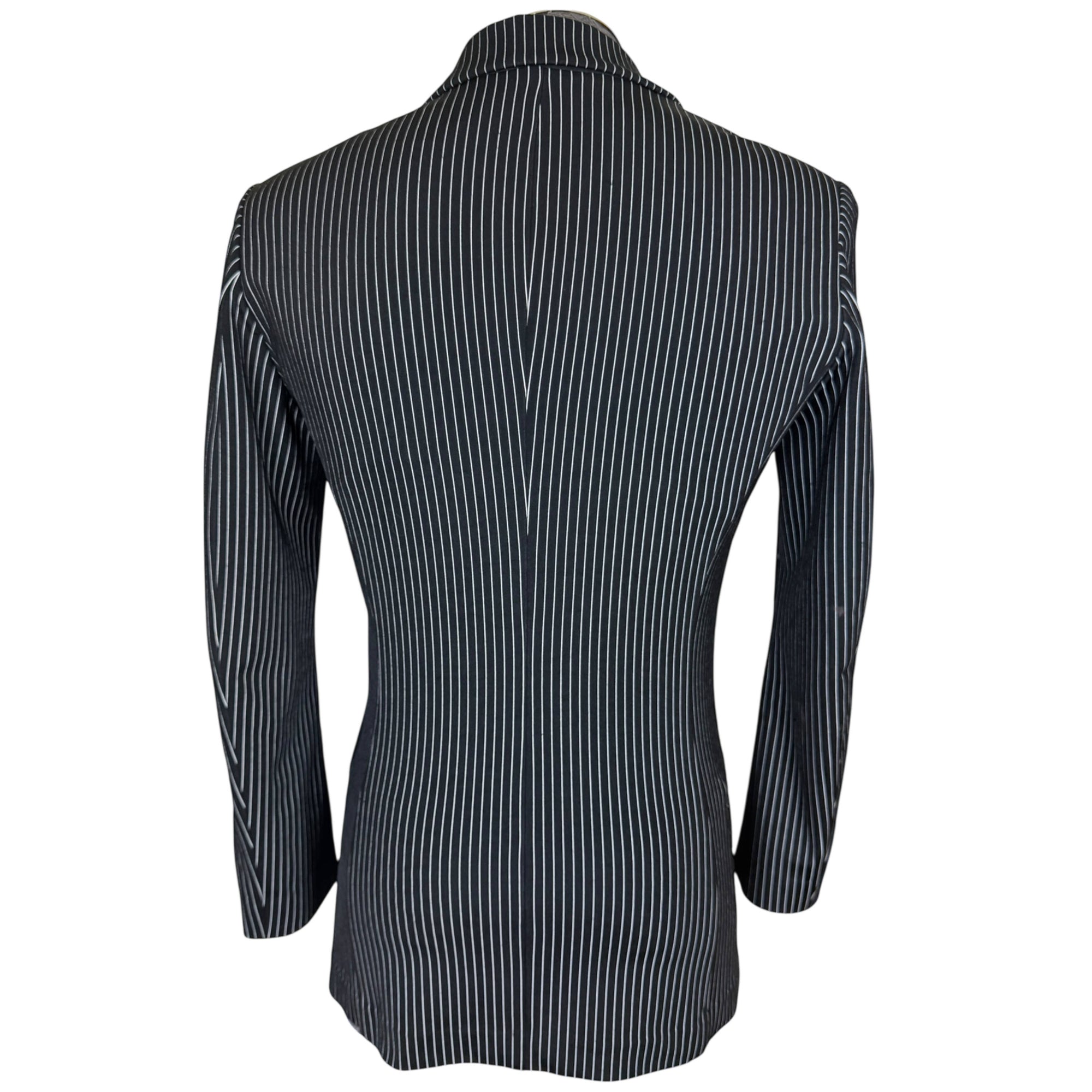 Vintage 1990s Issey Miyake Men’s Blazer Pinstripe Stretch Jacket Made in Japan Size M