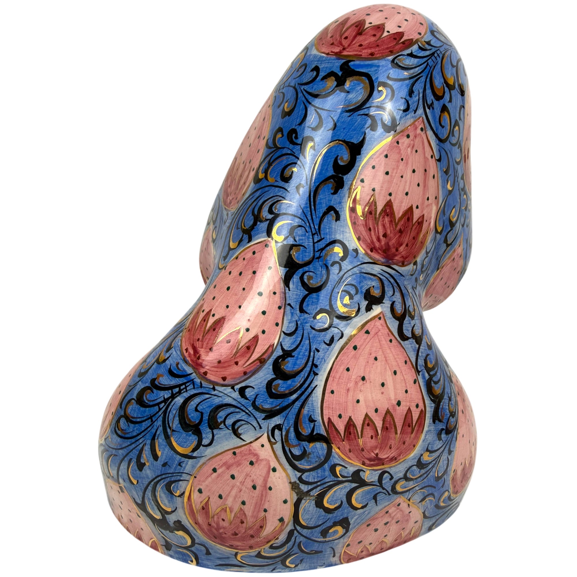 Back view of Italian ceramic Madonna figure