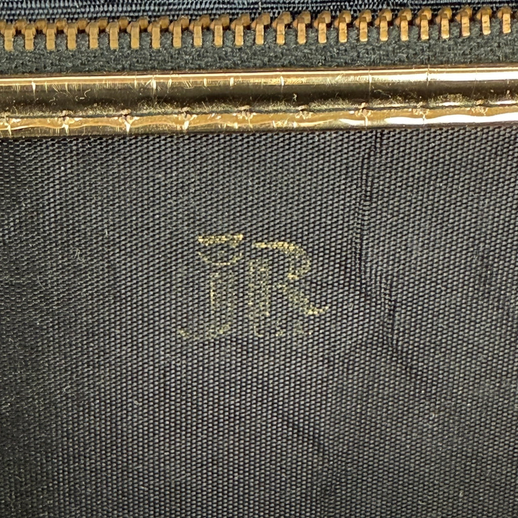 Vintage 60s Cut Velvet Handbag Geometric Chenille Purse JR