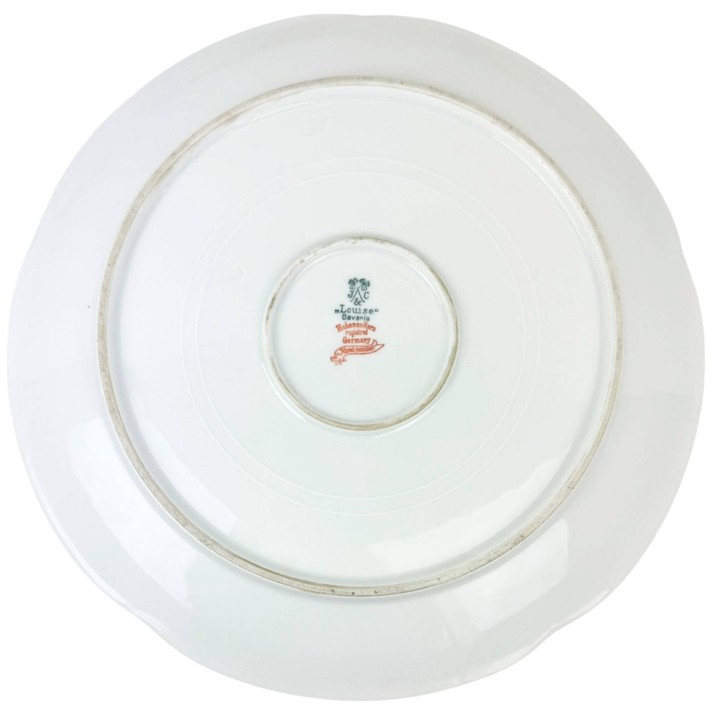 Antique Porcelain Charger Jaeger & Co Hand Painted Roses