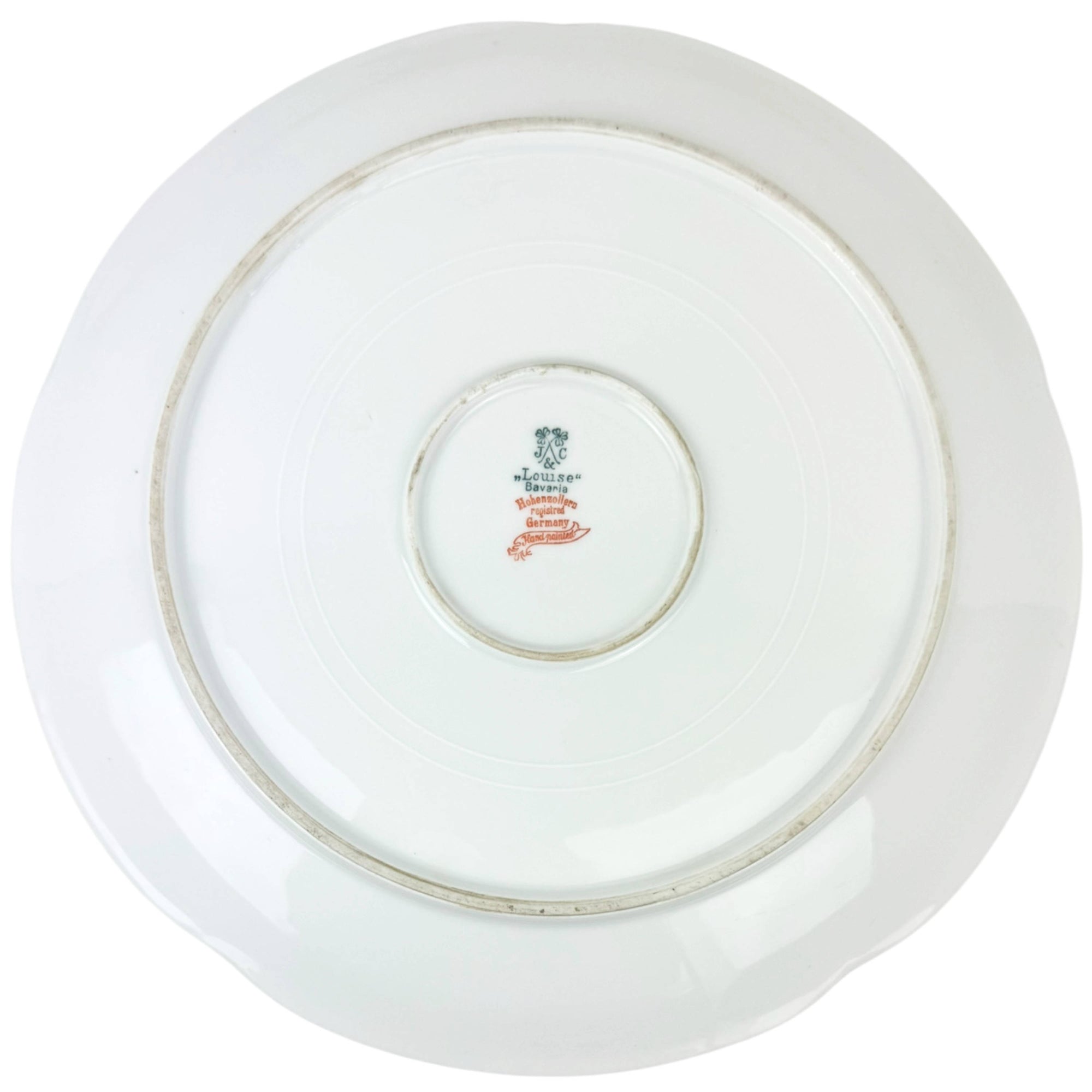 Antique Porcelain Charger Jaeger & Co Hand Painted Roses