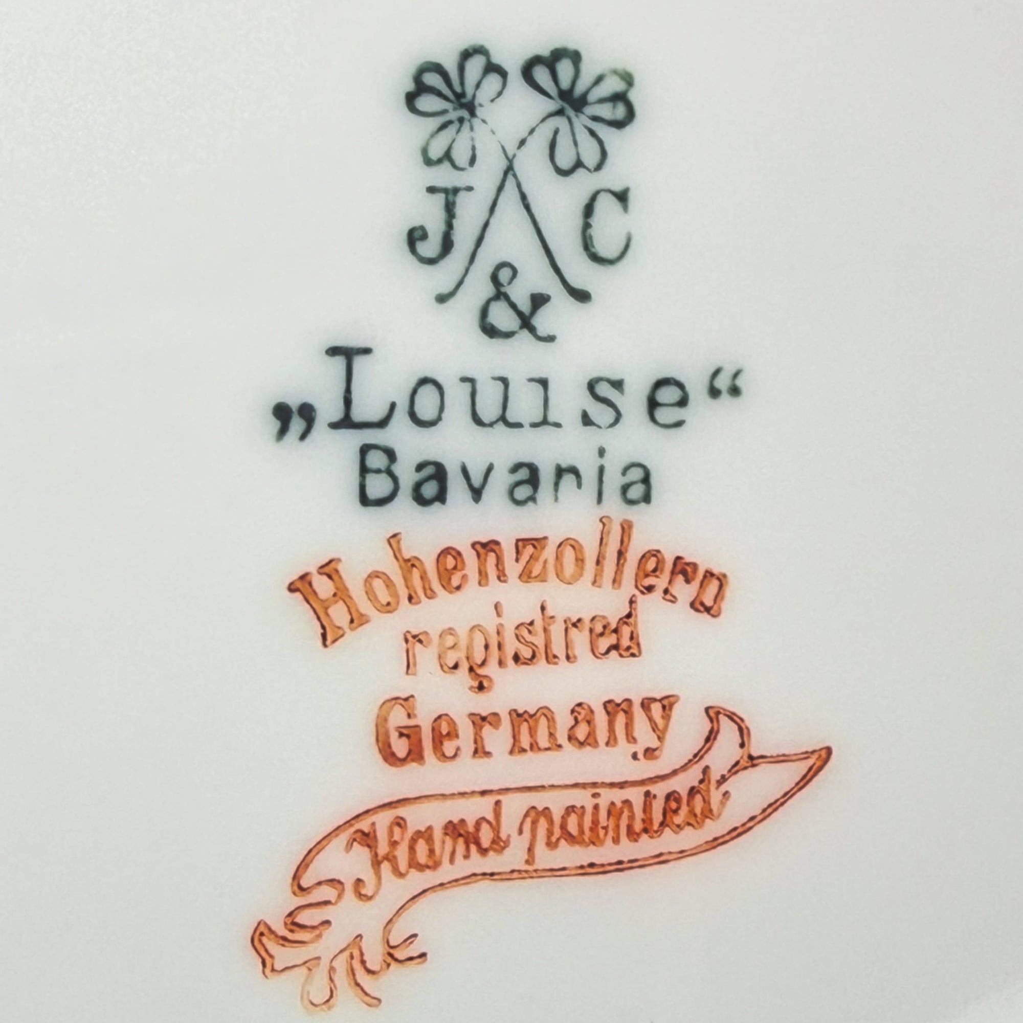 Antique Porcelain Charger Jaeger & Co Hand Painted Roses