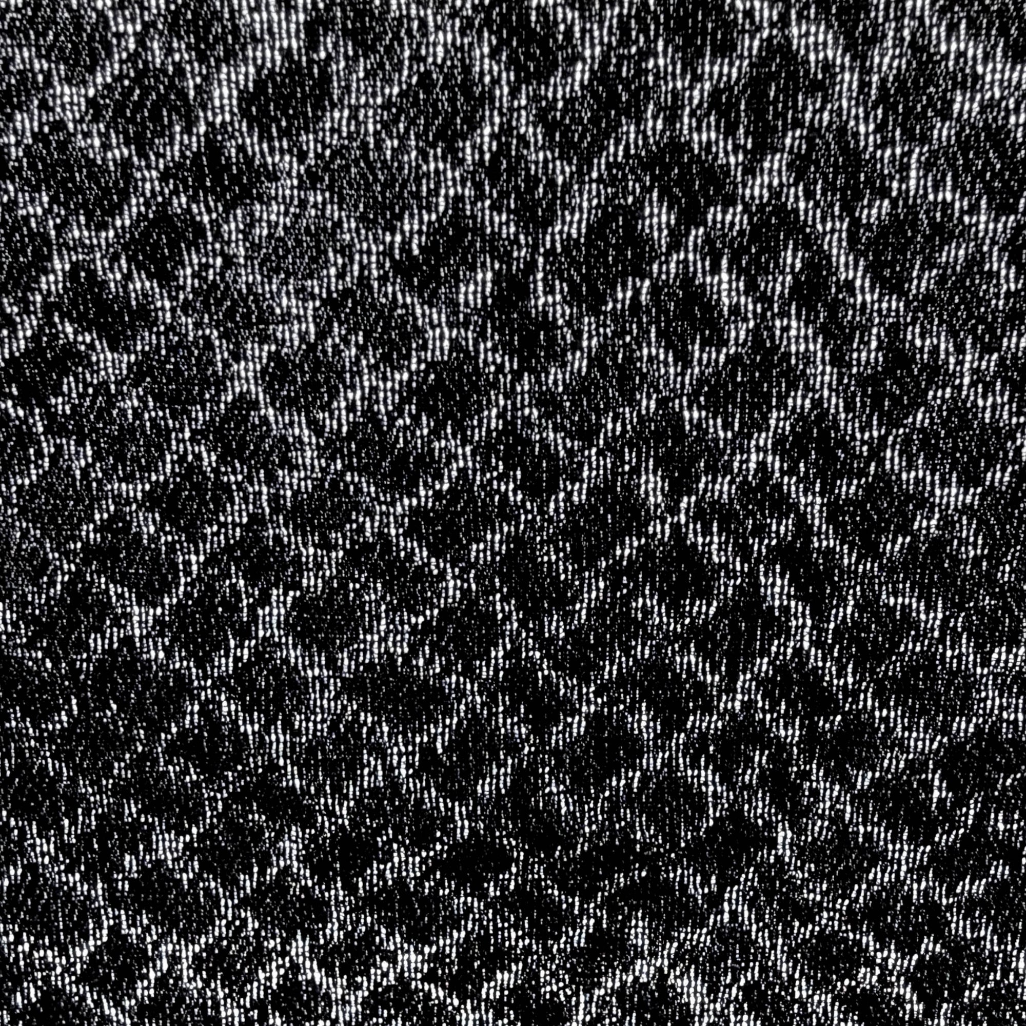 Vintage Japanese Black Silk Haori Jacket with Woven Mon