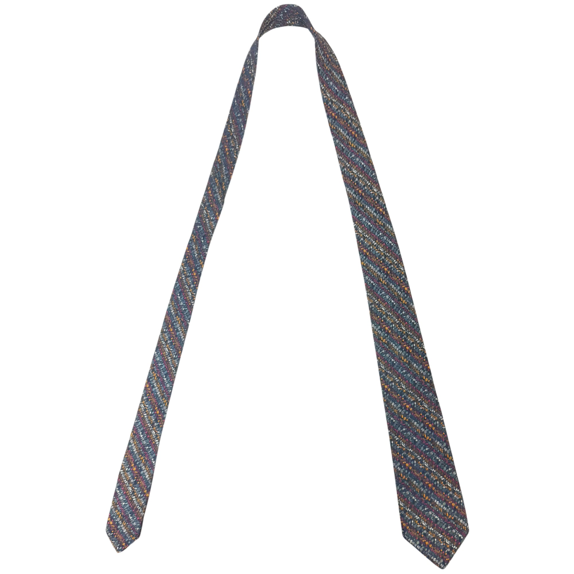 mulitcoloured striped 60s tie