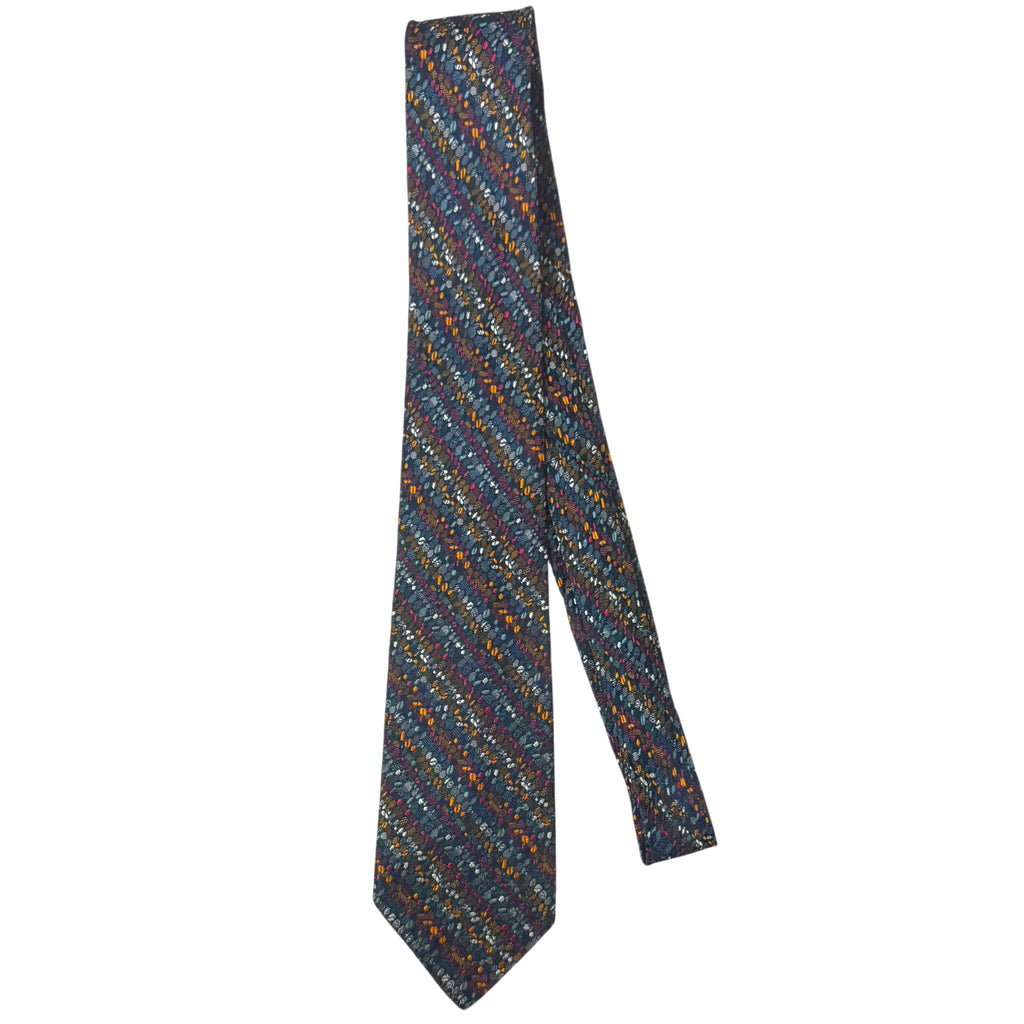Vintage 1960s Slim Tie by Jaymore Multicolour Speckled Pattern Necktie