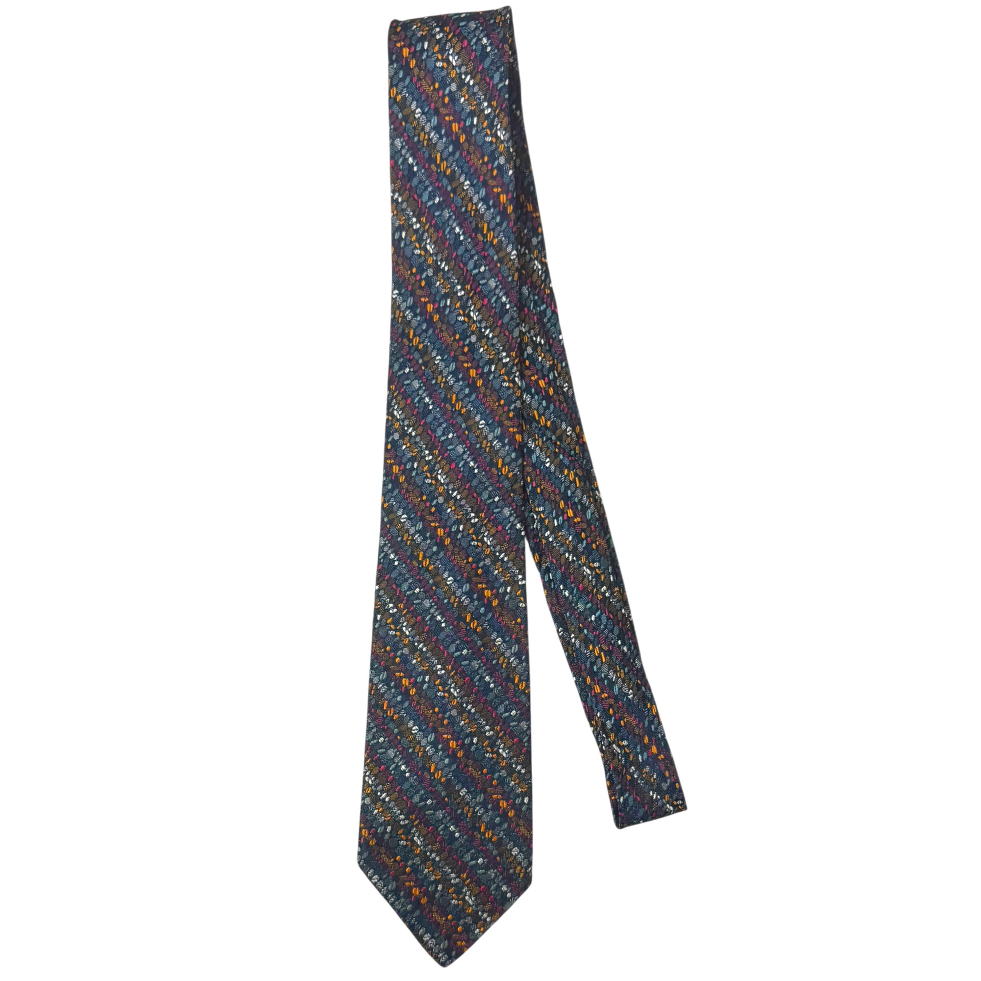 Vintage 1960s Slim Tie by Jaymore Multicolour Speckled Pattern Necktie
