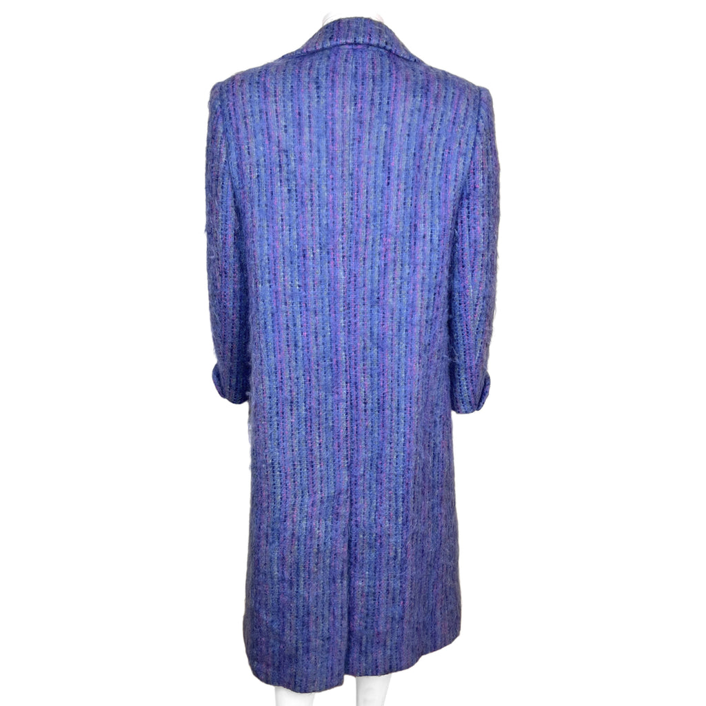 1970s Vintage English Mohair Coat Violet Ladies Size M