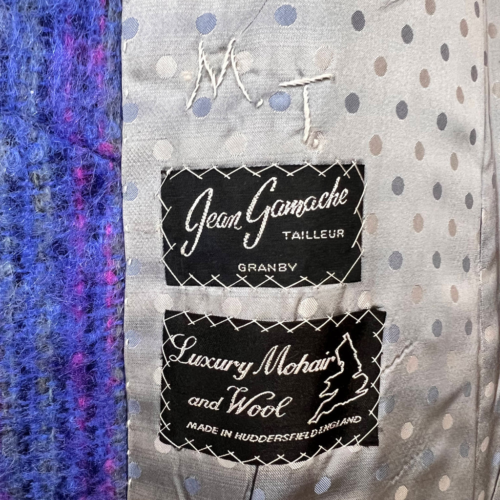 1970s Vintage English Mohair Coat Violet Ladies Size M