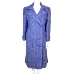 1970s Vintage English Mohair Coat Violet Ladies Size M
